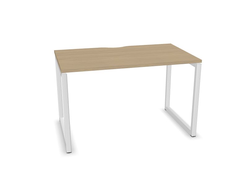 Datorgalds NOVA O, D1 - balināts ozola melamīns, E - balts, 1200x700