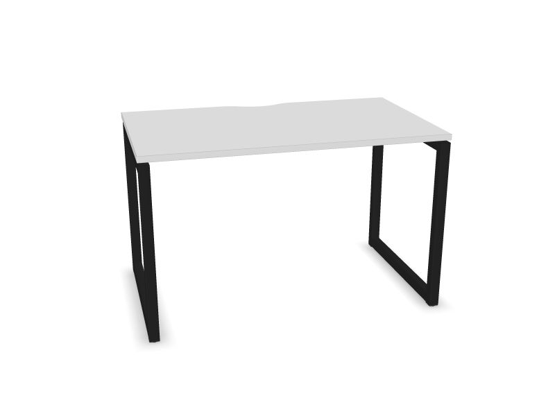 Datorgalds NOVA O, M1 - balts melamīns, A - Melns, 1200x700