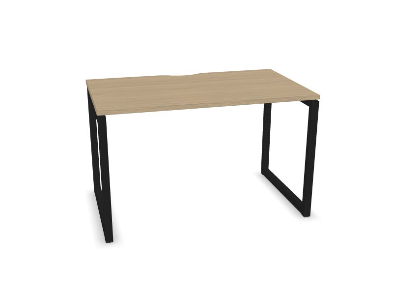 Datorgalds NOVA O, D1 - balināts ozola melamīns, A - Melns, 1200x700