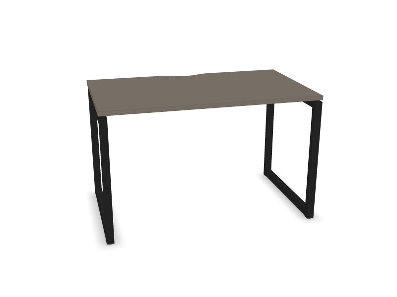 Datorgalds NOVA O, N2 - pelēks kubīta melamīns, A - Melns, 1200x700