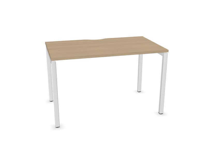 Datorgalds NOVA U, D1 - balināts ozola melamīns, E - balts, 1200x700