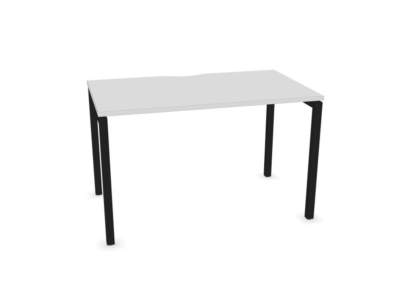 Datorgalds NOVA U, M1 - balts melamīns, A - Melns, 1200x700