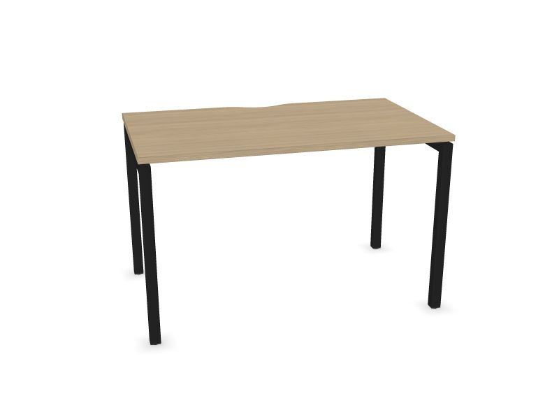 Datorgalds NOVA U, D1 - balināts ozola melamīns, A - Melns, 1200x700