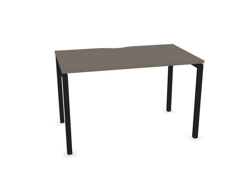 Datorgalds NOVA U, N2 - pelēks kubīta melamīns, A - Melns, 1200x700