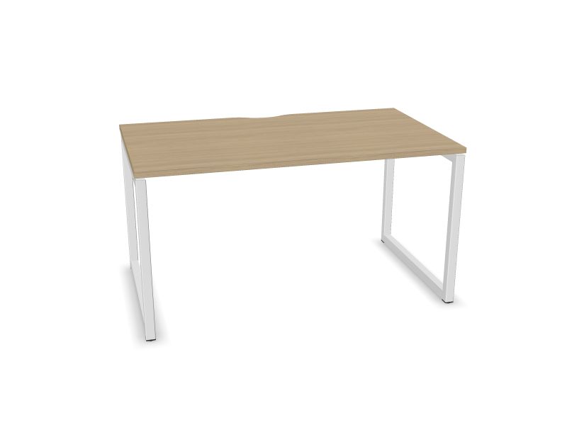 Datorgalds NOVA O, D1 - balināts ozola melamīns, E - balts, 1400x800