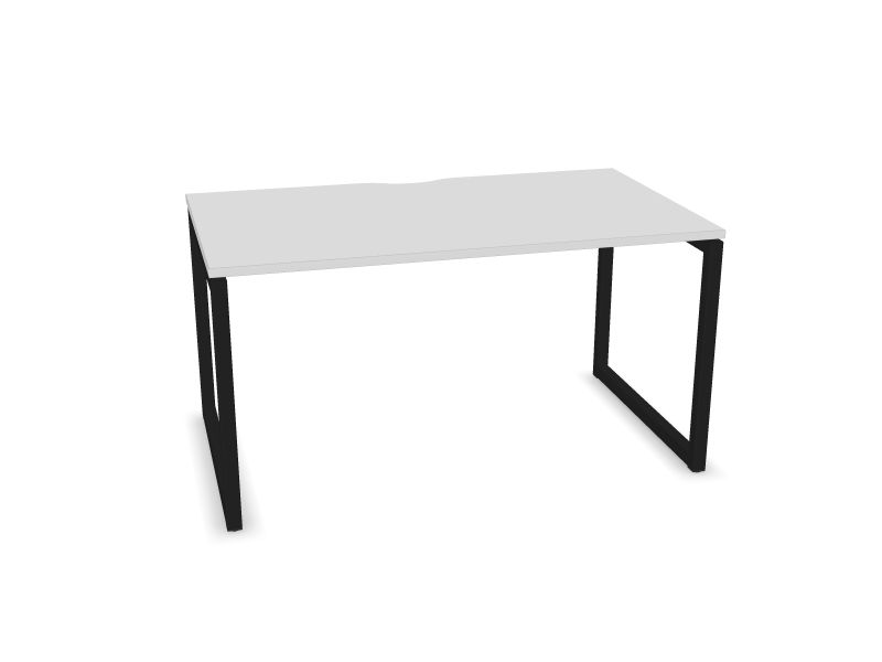 Datorgalds NOVA O, M1 - balts melamīns, A - Melns, 1400x800