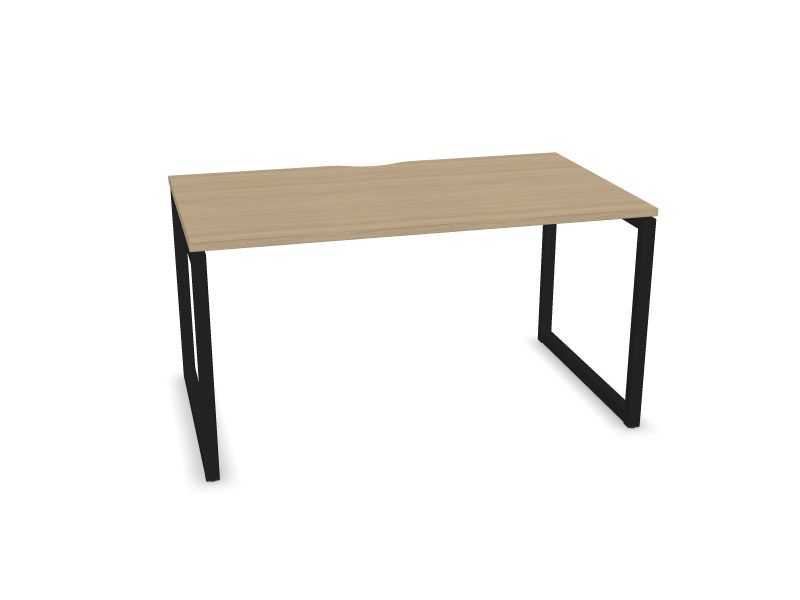 Datorgalds NOVA O, D1 - balināts ozola melamīns, A - Melns, 1400x800