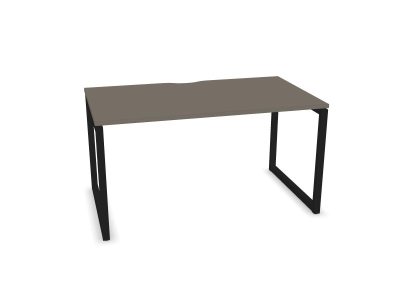 Datorgalds NOVA O, N2 - pelēks kubīta melamīns, A - Melns, 1400x800