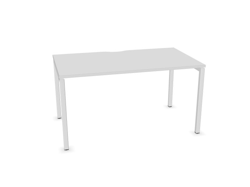 Datorgalds NOVA U, M1 - balts melamīns, E - balts, 1400x800