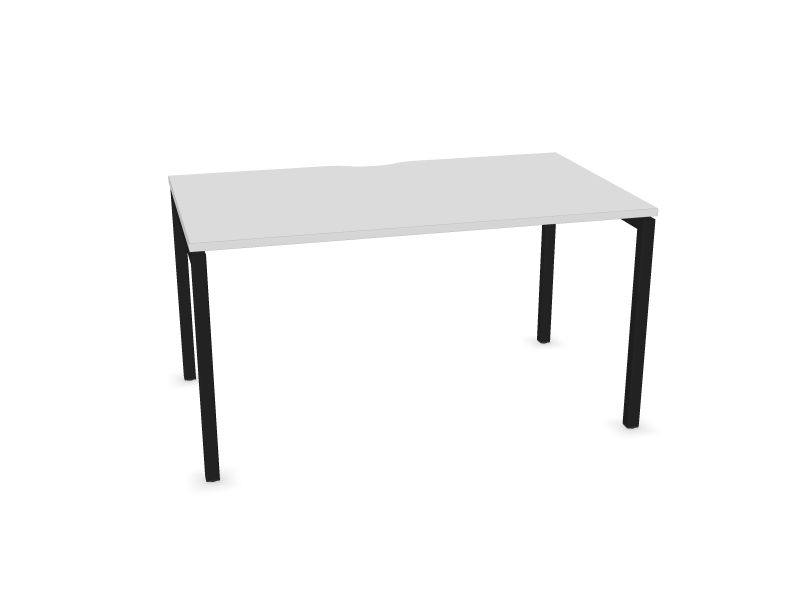 Datorgalds NOVA U, M1 - balts melamīns, A - Melns, 1400x800