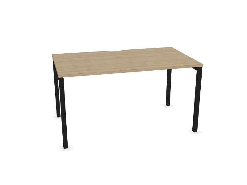 Datorgalds NOVA U, D1 - balināts ozola melamīns, A - Melns, 1400x800