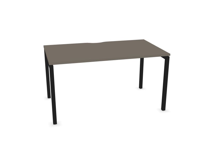 Datorgalds NOVA U, N2 - pelēks kubīta melamīns, A - Melns, 1400x800