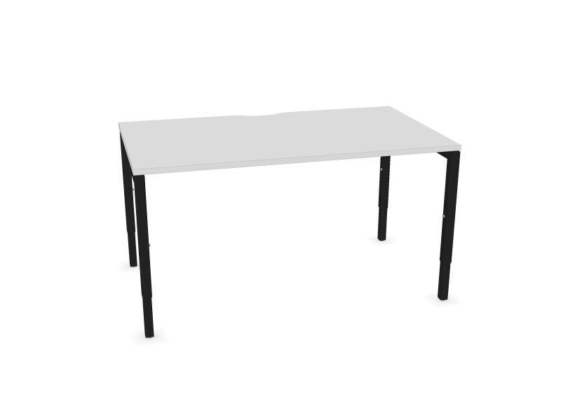 Datorgalds NOVA H, M1 - balts melamīns, A - Melns, 1400x800