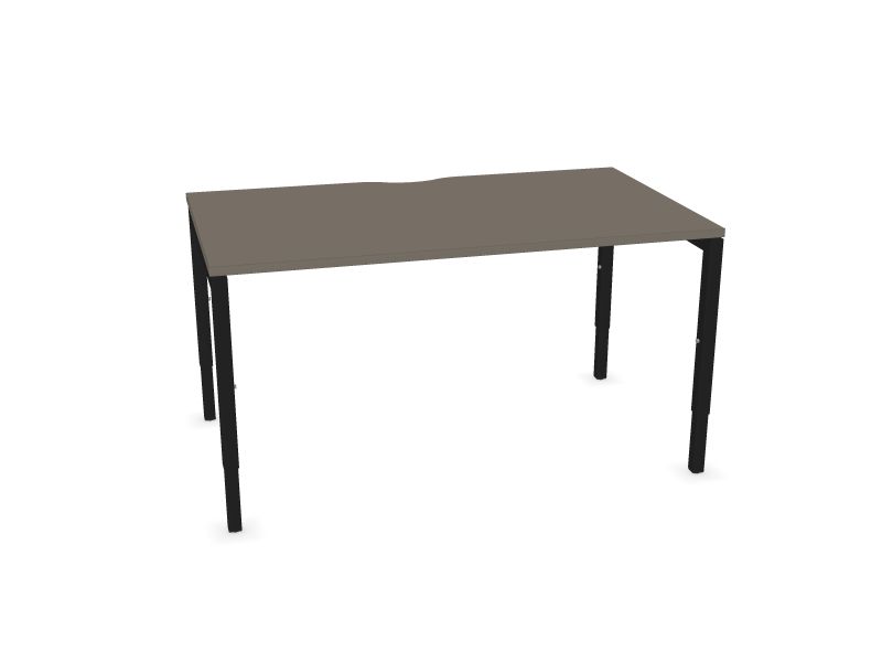 Datorgalds NOVA H, N2 - pelēks kubīta melamīns, A - Melns, 1400x800