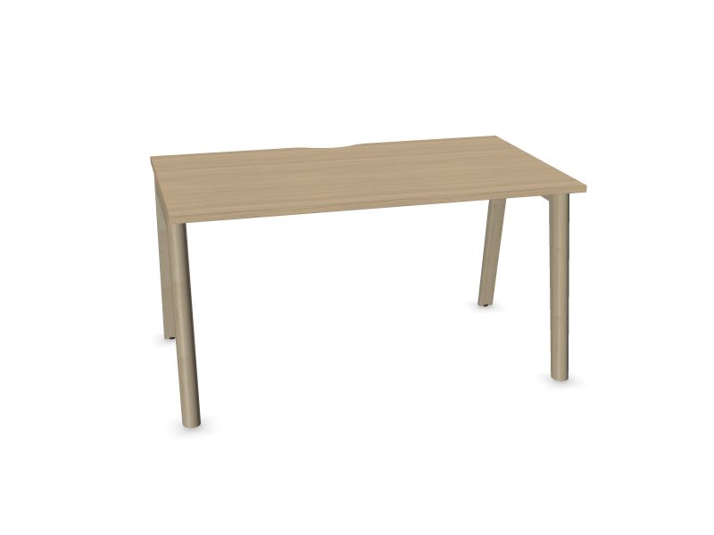 Datorgalds NOVA WOOD, W2 - gaiši pelēki krāsoti pelni, D1 - balināts ozola melamīns, 1400x800