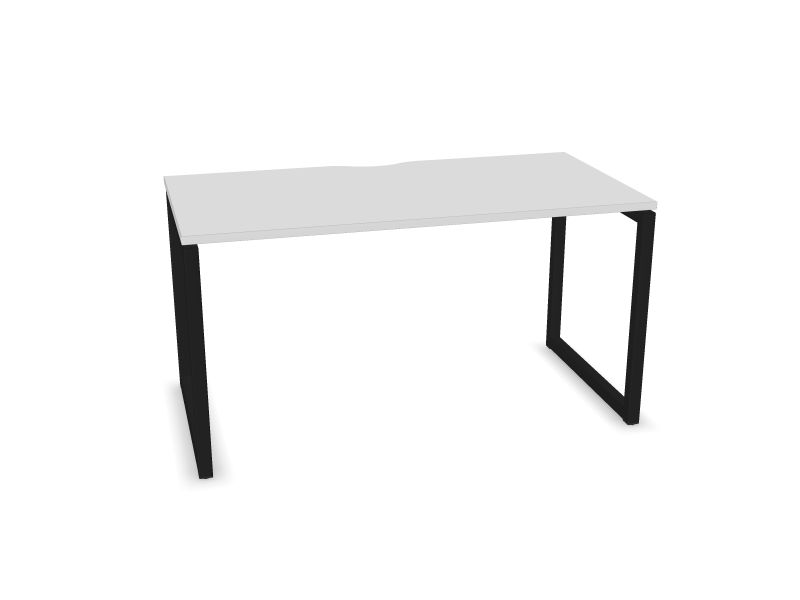 Datorgalds NOVA O, M1 - balts melamīns, A - Melns, 1400x700