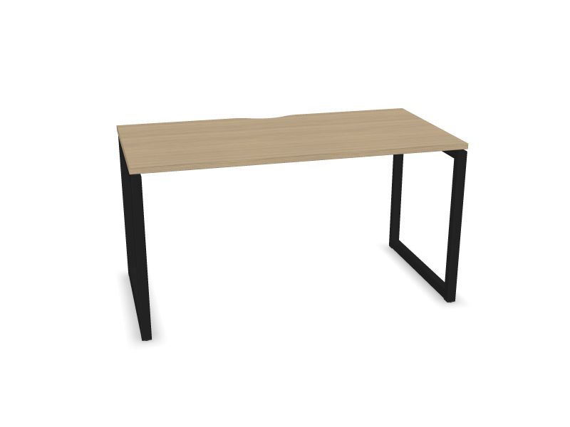 Datorgalds NOVA O, D1 - balināts ozola melamīns, A - Melns, 1400x700