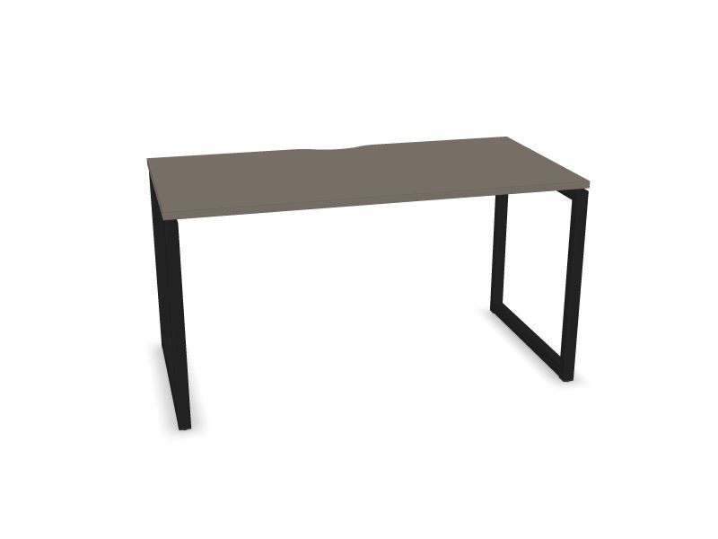 Datorgalds NOVA O, N2 - pelēks kubīta melamīns, A - Melns, 1400x700