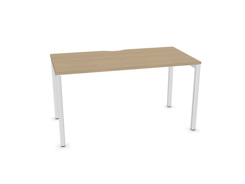 Datorgalds NOVA U, D1 - balināts ozola melamīns, E - balts, 1400x700