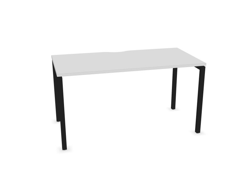 Datorgalds NOVA U, M1 - balts melamīns, A - Melns, 1400x700