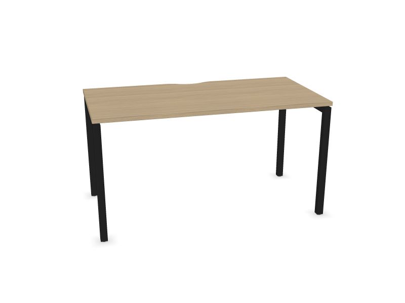 Datorgalds NOVA U, D1 - balināts ozola melamīns, A - Melns, 1400x700