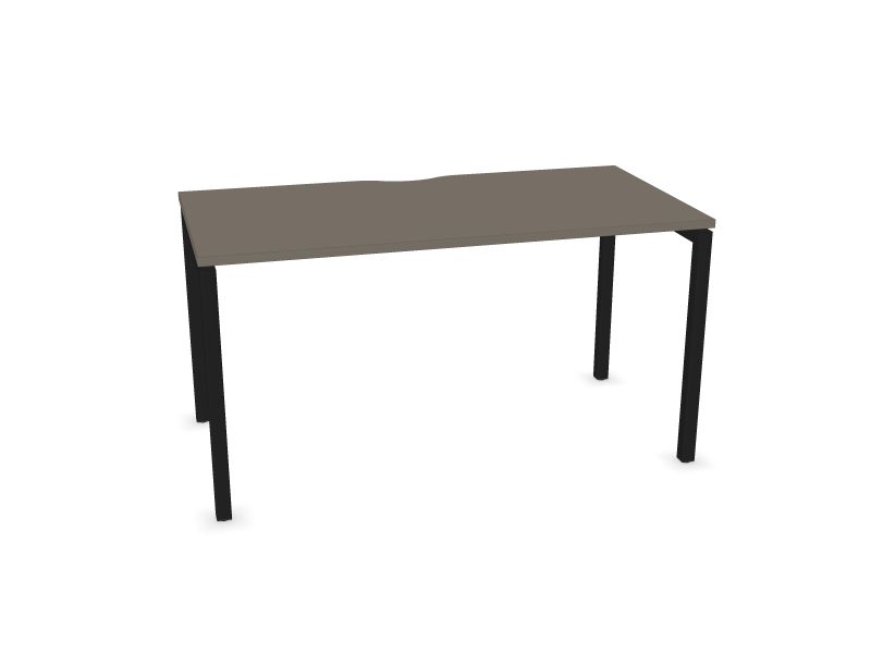 Datorgalds NOVA U, N2 - pelēks kubīta melamīns, A - Melns, 1400x700