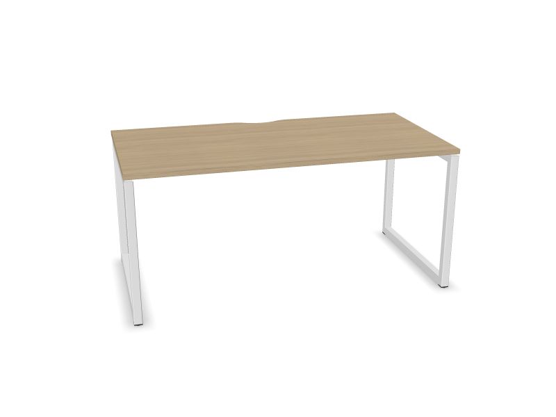 Datorgalds NOVA O, D1 - balināts ozola melamīns, E - balts, 1600x800