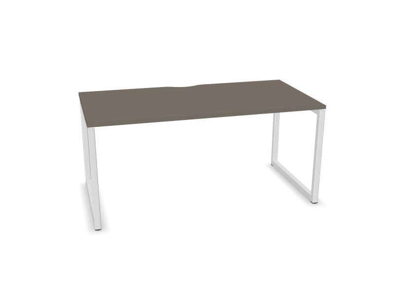 Datorgalds NOVA O, N2 - pelēks kubīta melamīns, E - balts, 1600x800