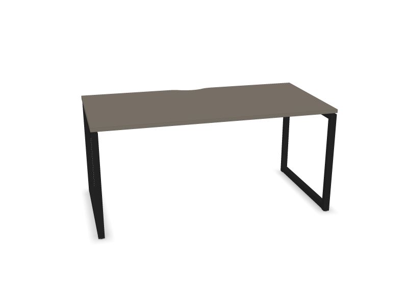 Datorgalds NOVA O, N2 - pelēks kubīta melamīns, A - Melns, 1600x800