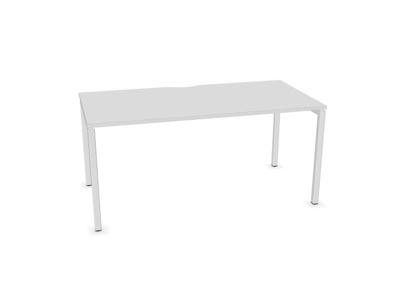 Datorgalds NOVA U, M1 - balts melamīns, E - balts, 1600x800