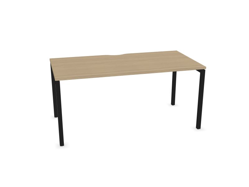 Datorgalds NOVA U, D1 - balināts ozola melamīns, A - Melns, 1600x800