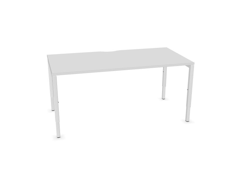 Datorgalds NOVA H, M1 - balts melamīns, E - balts, 1600x800