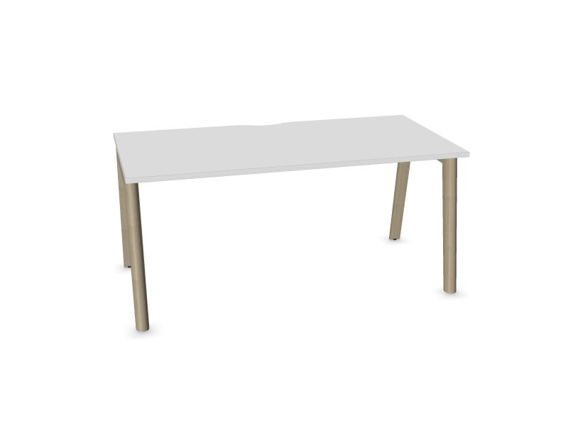 Datorgalds NOVA WOOD, W2 - gaiši pelēki krāsoti pelni, M1 - balts melamīns, 1600x800