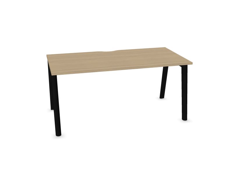 Datorgalds NOVA WOOD, W3 - pelni melnā krāsā, D1 - balināts ozola melamīns, 1600x800