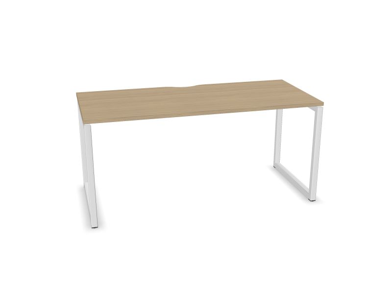 Datorgalds NOVA O, D1 - balināts ozola melamīns, E - balts, 1600x700