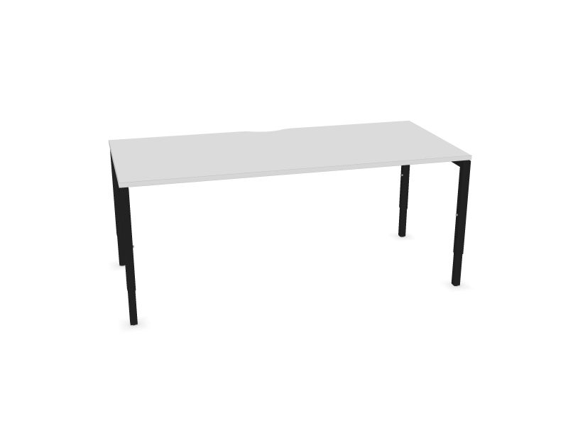 Datorgalds NOVA H, M1 - balts melamīns, A - Melns, 1800x800