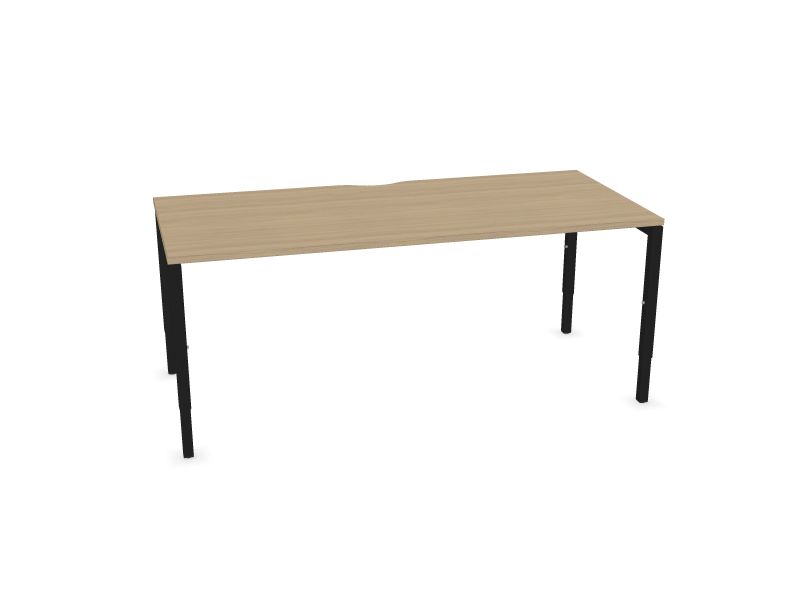 Datorgalds NOVA H, D1 - balināts ozola melamīns, A - Melns, 1800x800