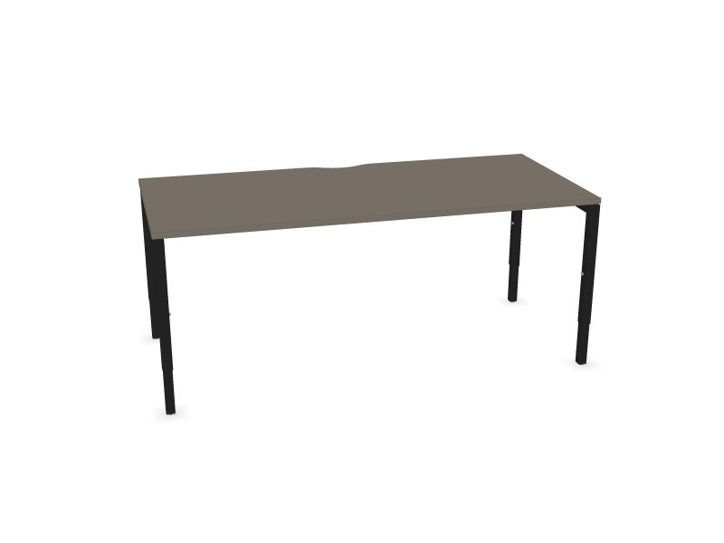 Datorgalds NOVA H, N2 - pelēks kubīta melamīns, A - Melns, 1800x800