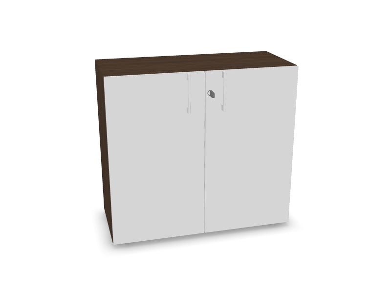 NOVA BASIC Cabinets w/lock, 1 shelf, DNE213, D4 – tumšā valrieksta melamīns, 800x360x740