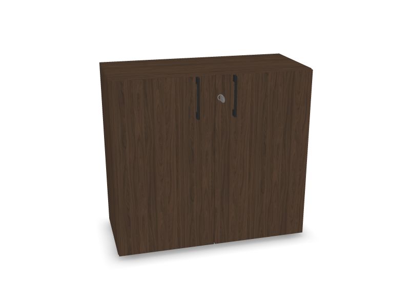 NOVA BASIC Cabinets w/lock, 1 shelf, DNE213, D4 – tumšā valrieksta melamīns, 800x360x740