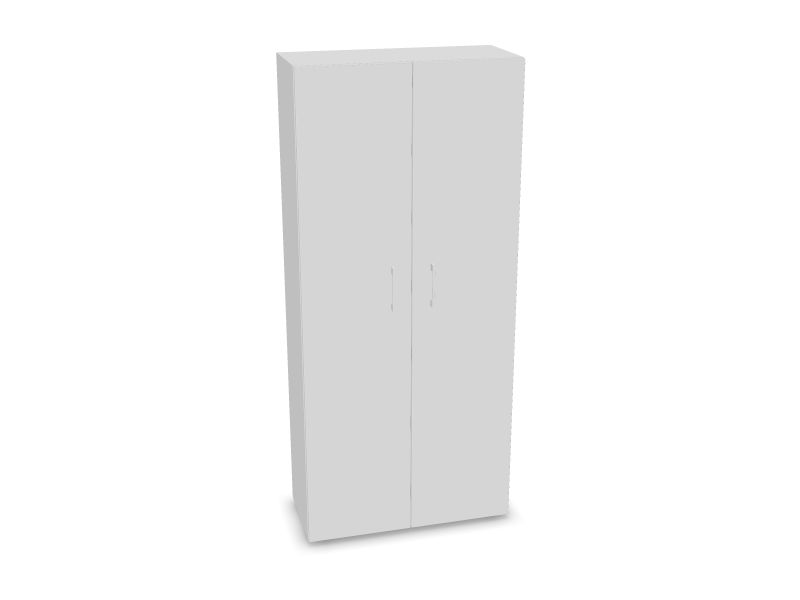 NOVA BASIC Cabinet w/o lock DNE501, M1 - balts melamīns, 800x360x1795