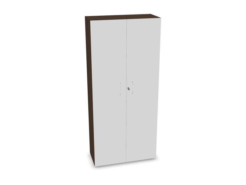 NOVA BASIC Cabinet w/lock DNE503, D4 – tumšā valrieksta melamīns, 800x360x1795