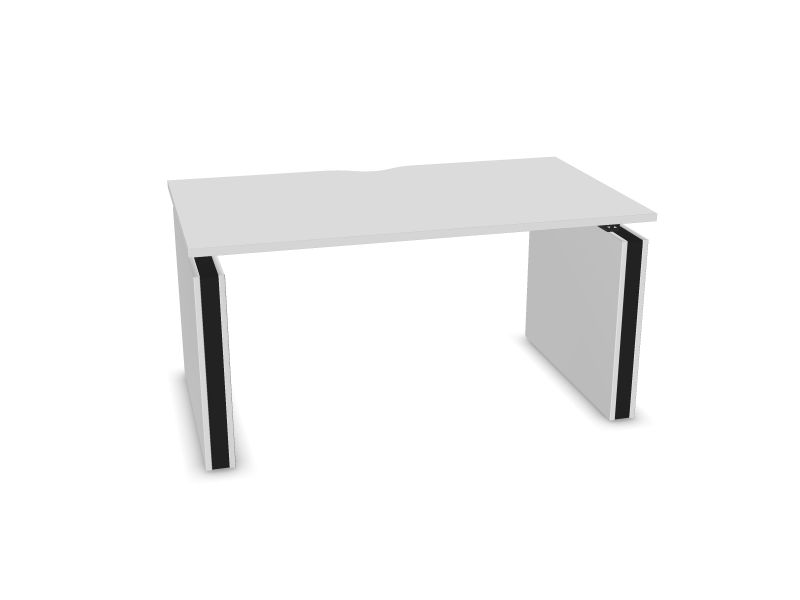 Электро-регулируемый компьютерный стол MOTION , M1 - Белый меламин, A - Черная, 1400 x 800