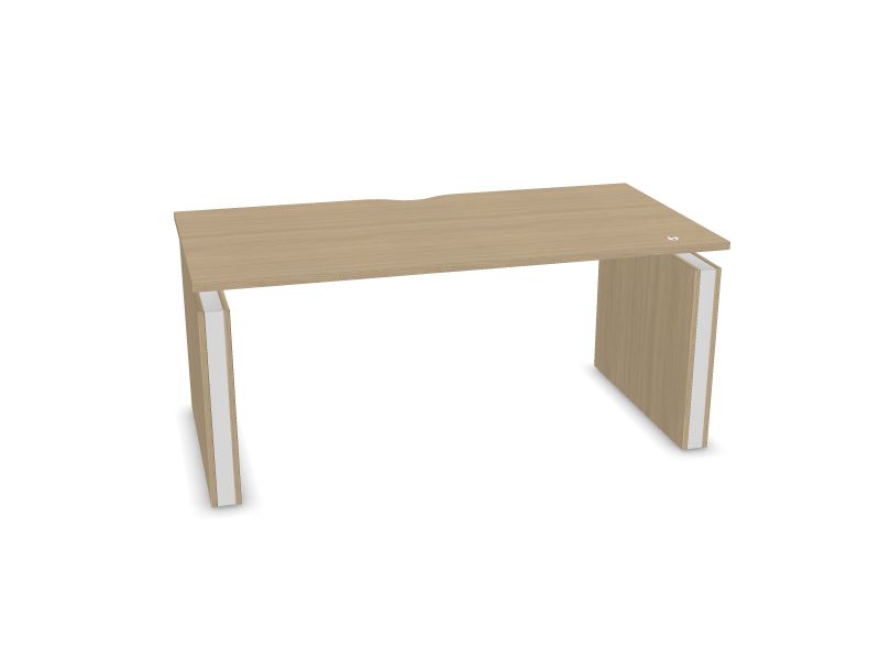 Elektriski regulējams galds MOTION, D1 - balināts ozola melamīns, E - balts, 1600x800