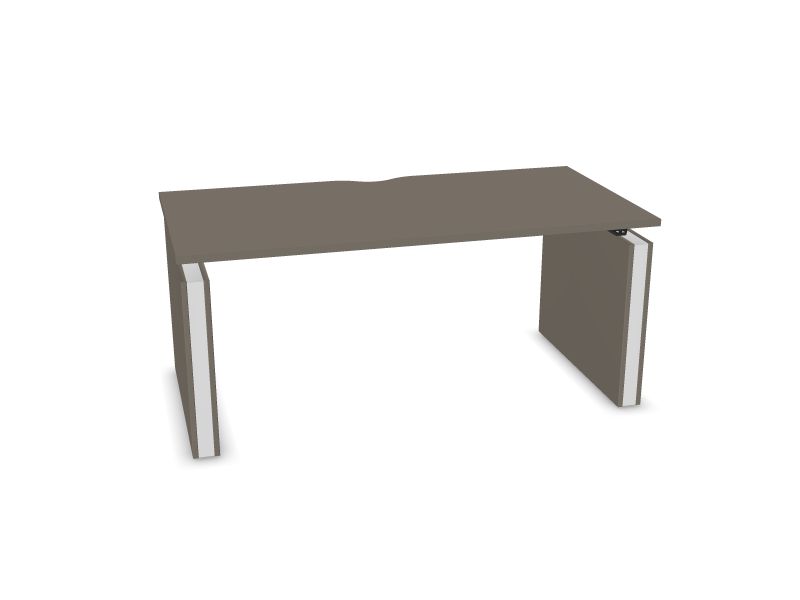 Elektriski regulējams galds MOTION, N2 - pelēks kubīta melamīns, E - balts, 1600x800