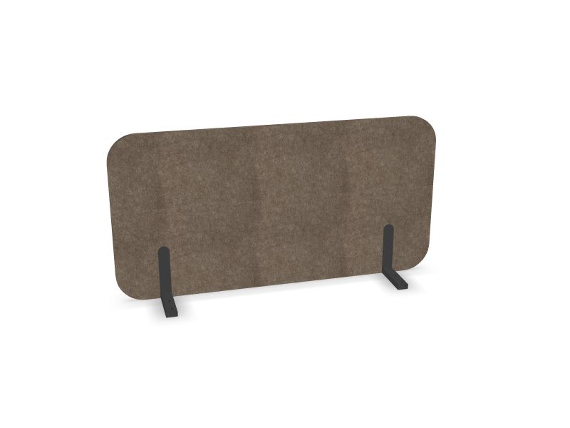 Akustiskā galdu starpsiena ROUND PET, T1 - tumši pelēks, B19 - gaiši pelēks, W = 1400, H = 600