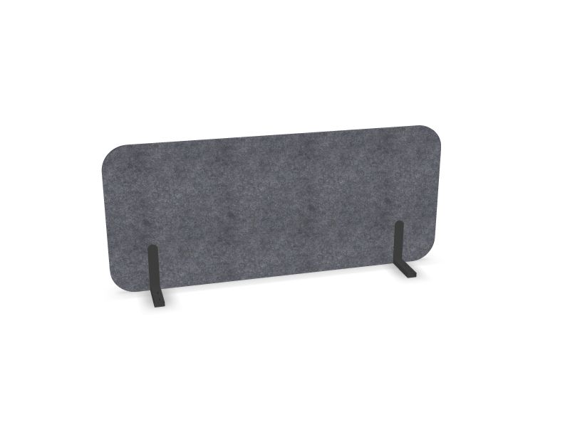 Akustiskā galdu starpsiena ROUND PET, B18 - pelēks, T1 - tumši pelēks, W = 1400, H = 600