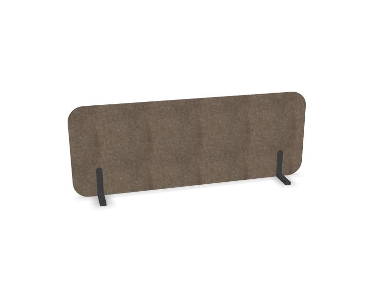 Akustiskā galdu starpsiena ROUND PET, T1 - tumši pelēks, B19 - gaiši pelēks, W = 1600, H = 600