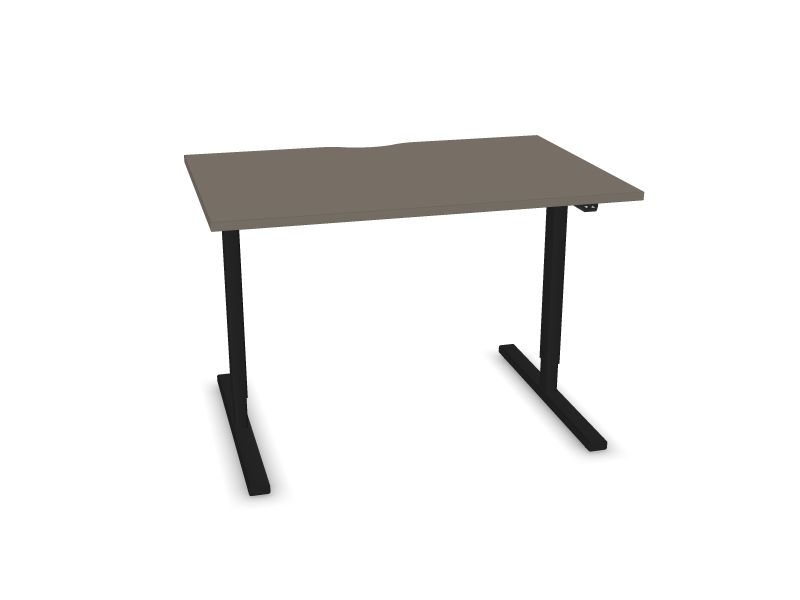 Elektriski regulējams galds EASY, N2 - pelēks kubīts, A - Melns, 1200x800