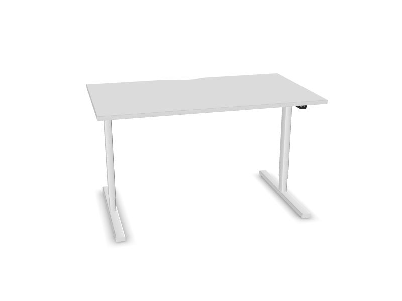 Elektriski regulējams galds EASY, M1 - balts melamīns, E - balts, 1400x800